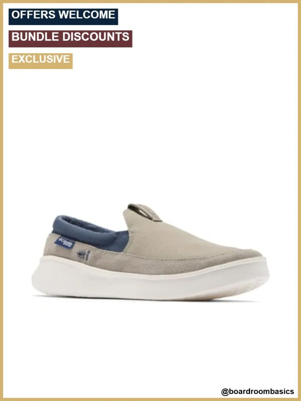 Columbia Men's Boatside PFG Slip-On Boat Shoes Canvas Suede